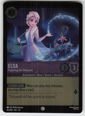 GGC - 12 Cold Foil Elsa - Exploring the Unknown 45/204 Common Whispers in the We