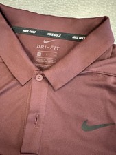 Nike Dri-Fit Tour Men's Light Burgundy Golf Polo Shirt Size Small
