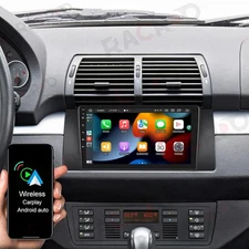 2+32GB Android 15 Car Stereo Carplay GPS Navi Wifi Radio for BMW E38 E39 E53 X5