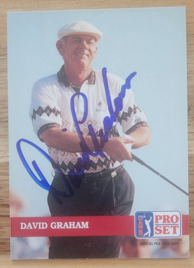 David Graham Signed 1992 Pro Set Golf Card #188