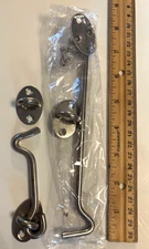 4" and New 8" Hook & Eye Latch Set Stainless Steel Lot of 2 Hooks