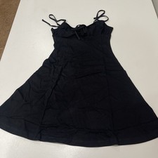 ASOS DESIGN cami ruched bust mini dress with flare hem in black 4