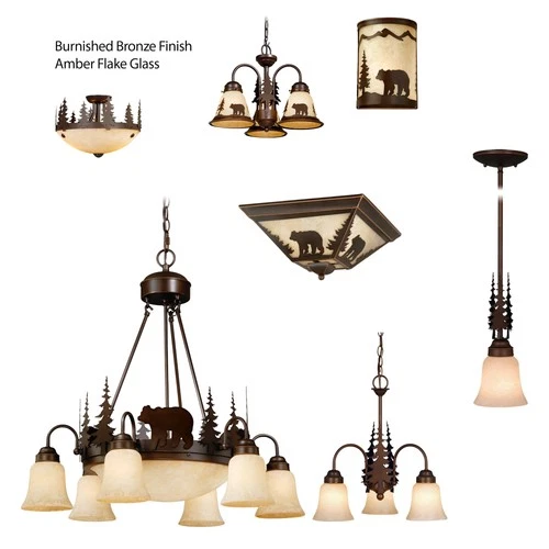 Vaxcel Lighting CH55706BBZ Bozeman 9 Light 28-1/2"W Chandelier - Bronze - Picture 2 of 9