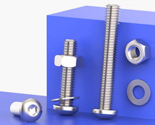 304 Stainless Steel Allen Hex Socket Utrathin Flat Head Screws Nut Set M1.6-M12