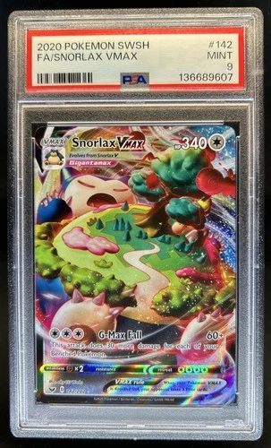 2020 Pokemon SWSH Snorlax Holo #142/202 PSA 9