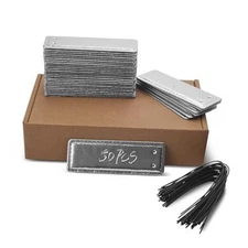 Metal Tags, Aluminum Plant Labels Outdoor Waterproof Plant Markers with 6 Inch 