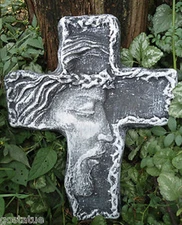 Jesus cross mold plaster concrete casting religious mould 17" x 15" x 1.5" thick