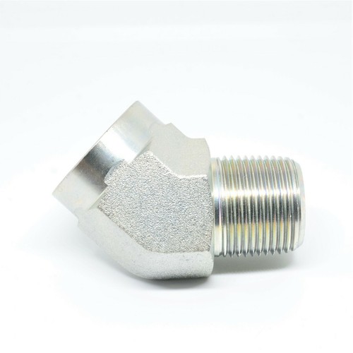 Steel 45 Degree Elbow 3/4" Npt Male to Female Fitting Fuel Air Oil Liquid Water - Picture 6 of 6