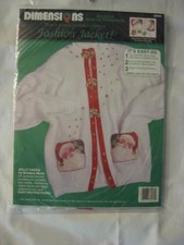 Dimensions Multiple Iron On Transfers Fashion Jacket Kit - Jolly Santa NEW