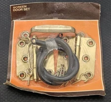 Screen Door Set Hardware- Hinges, Latch, Handle, Spring, Screws - Solar Hardware