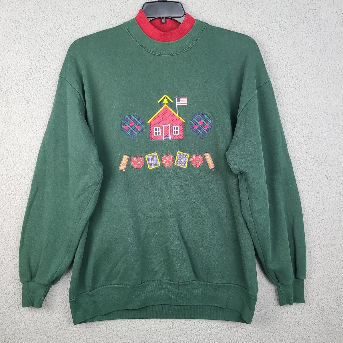 Gopher Sport Sweatshirt Women Size XL Green VTG Embroidered Apple House  Teacher | eBay