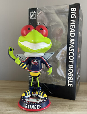 STINGER the BLUE JACKET Columbus Blue Jackets NHL BIGhead Mascot Bobblehead  NIB!