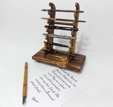 Pen stand rack holder desk top ink fountain pen display stand brush holds 6