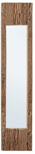 Wand Spiegel Rustikal 25X120Cm Mit Natur Holz Rahmen Antik Retro Vintage-image