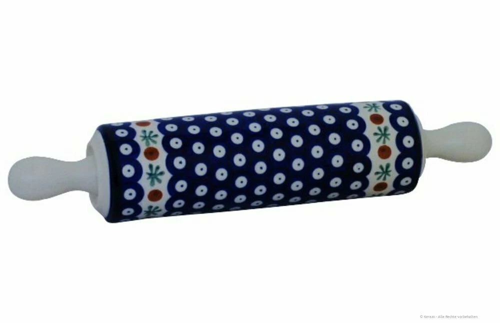 Bunzlauer ceramic rolling pin dough roller dough roller 31.6 cm in decor 41