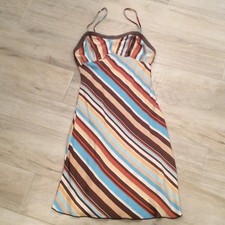 VTG SILK STRIPED CAMI DRESS S