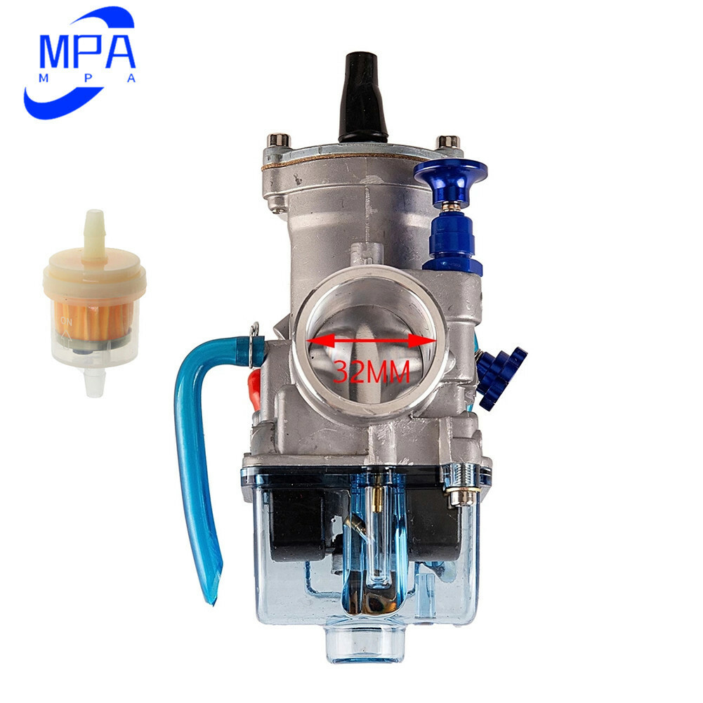 PWK32 Racing Flat Side Carburetor Fit For Kawasaki KX125 Yamaha