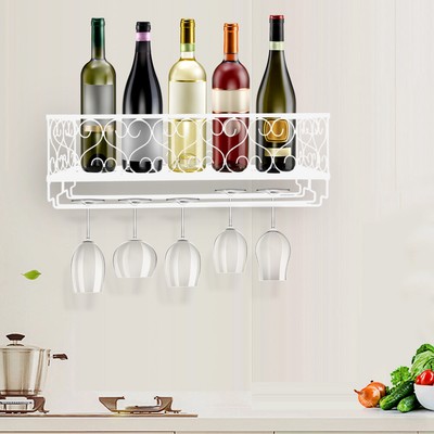 Home Cookware Dining Bar Supplies Wine Rack Metal Wall Mount