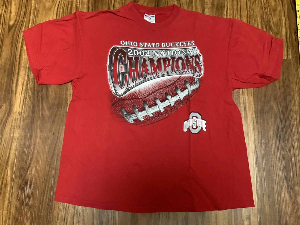 Ohio State OSU 2002 NATIONAL CHAMPIONS Long s shirt XXL Buckeyes