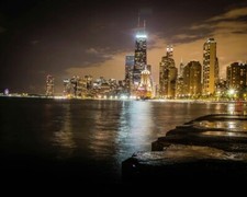 Downtown CHICAGO SKYLINE and Sears Tower Glossy 16x20 Photo Print Art Poster