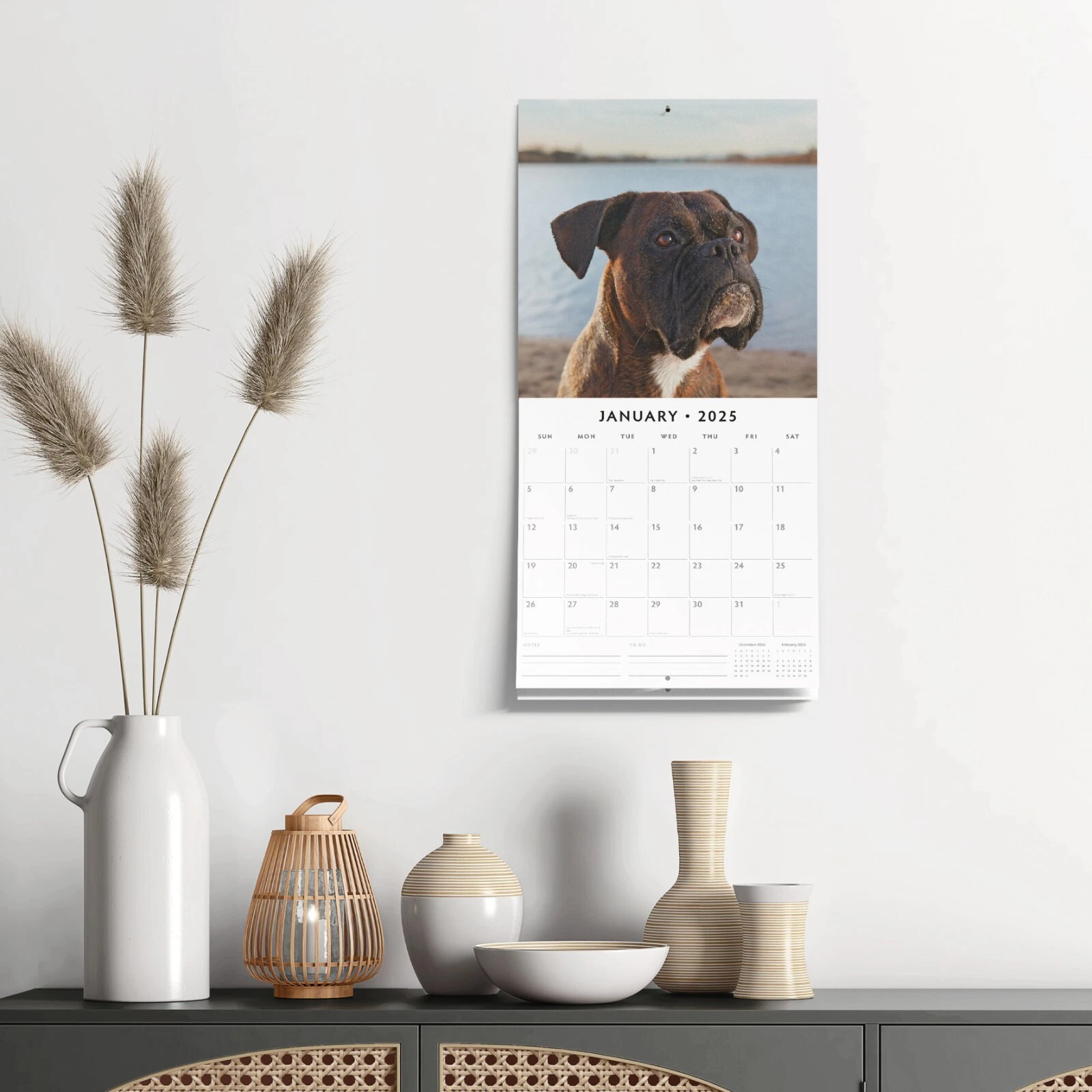 Boxers 2025 Square Wall Calendar