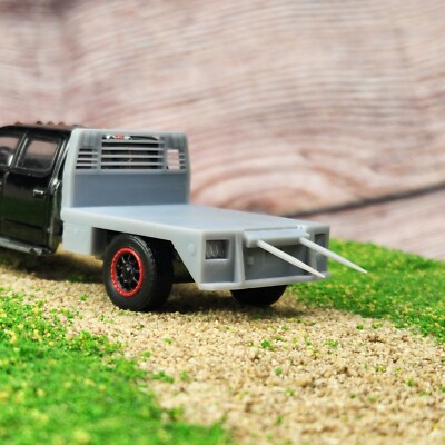 1:87 HO Scale 3D-Printed SRW Flatbed Pickup Truck Body – Perfect For Model Train Layouts & Dioramas