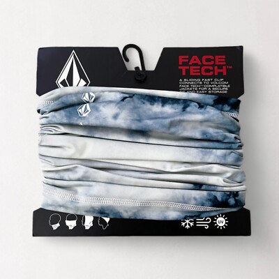 Volcom Face Tech 2 Multi-Tube Mask Balaclava Clips To Jacket Ski Snowboard Dye
