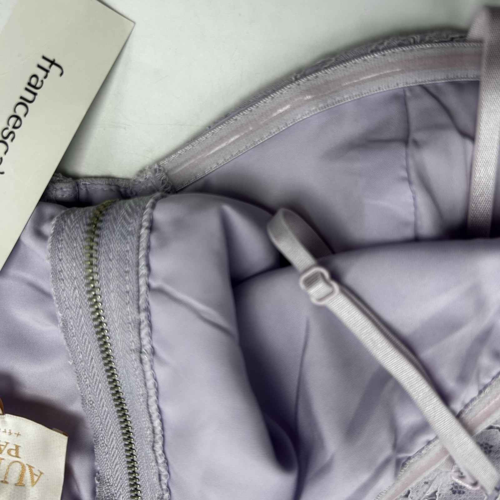 Audrey Parks Womens Top M Medium Purple Lace New Coquette Pin Up Francescas