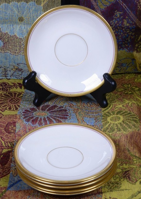Lot of (6) Vintage Lenox P-419-W Dinnerware Ivory with 22KT Gold Rim ...