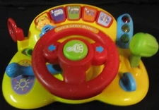 VTech Turn and Learn Yellow Driver Toy Sounds  Songs READ DESCRIPTION NO HORN