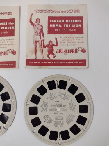 Vintage View Master Reels Tarzan of the Apes with Story Booklets 1950 - Picture 5 of 6