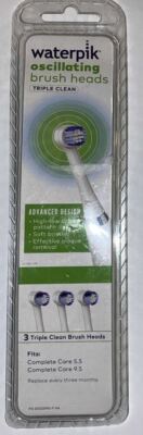 Waterpik Oscillating Brush Heads Triple Clean OTRB-3WW