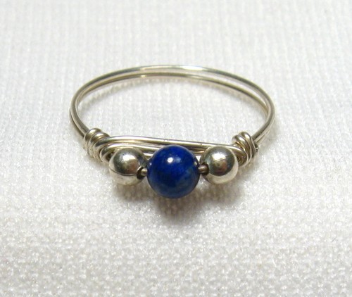 Handtied Wire Gemstone Rings Silver Size 7 - Picture 27 of 39