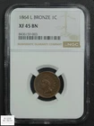 1864 with L on Ribbon Bronze Indian Head Cent 1C NGC XF 45 BN