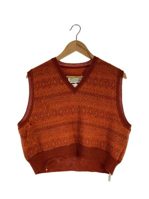 トップス Maison Margiela DESTROYED KNIT VEST S Maison Margiela - Distressed Sweater Vest | HBX - Globally