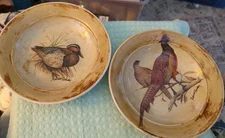 Set/2: Robert Gordon 9” Pottery Pheasant & Duck Serving Bowls from Australia