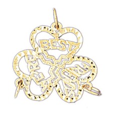 We Are Best Friends Charm Pendant 14k Gold (16 Grams)