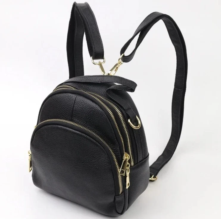 Black Genuine Leather Backpack for Women | Stylish Everyday Bag | Real Leather