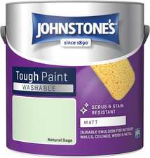 Johnstone'S - Washable Paint - Natural Sage - Matt Finish - Emulsion Paint - Hig
