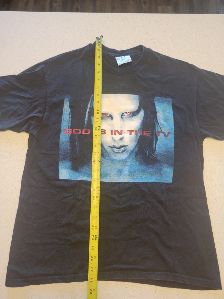 Marilyn Manson God Is In The TV Tシャツ　XL GOD is in the TV Marilyn Manson 1998 made tour T-shirt vintage