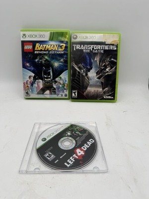 Xbox 360 Game Lot Left 4 Dead LEGO Batman 3 Transformers Tested