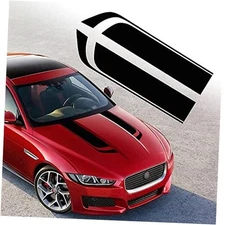 33"x 5.7" Car Hood Stripe Sticker for Auto Racing Sport Body Side Decal Black