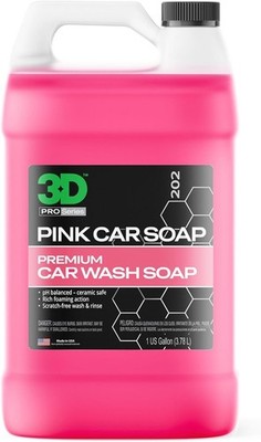 3D Car care 3DD-202G01 Pink Car Soap   1 Gallon pH Neutral Car Wash Soap