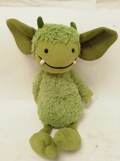 Jellycat Grizzo Gremlin Plush Toy Retired Ears Horns Tusks