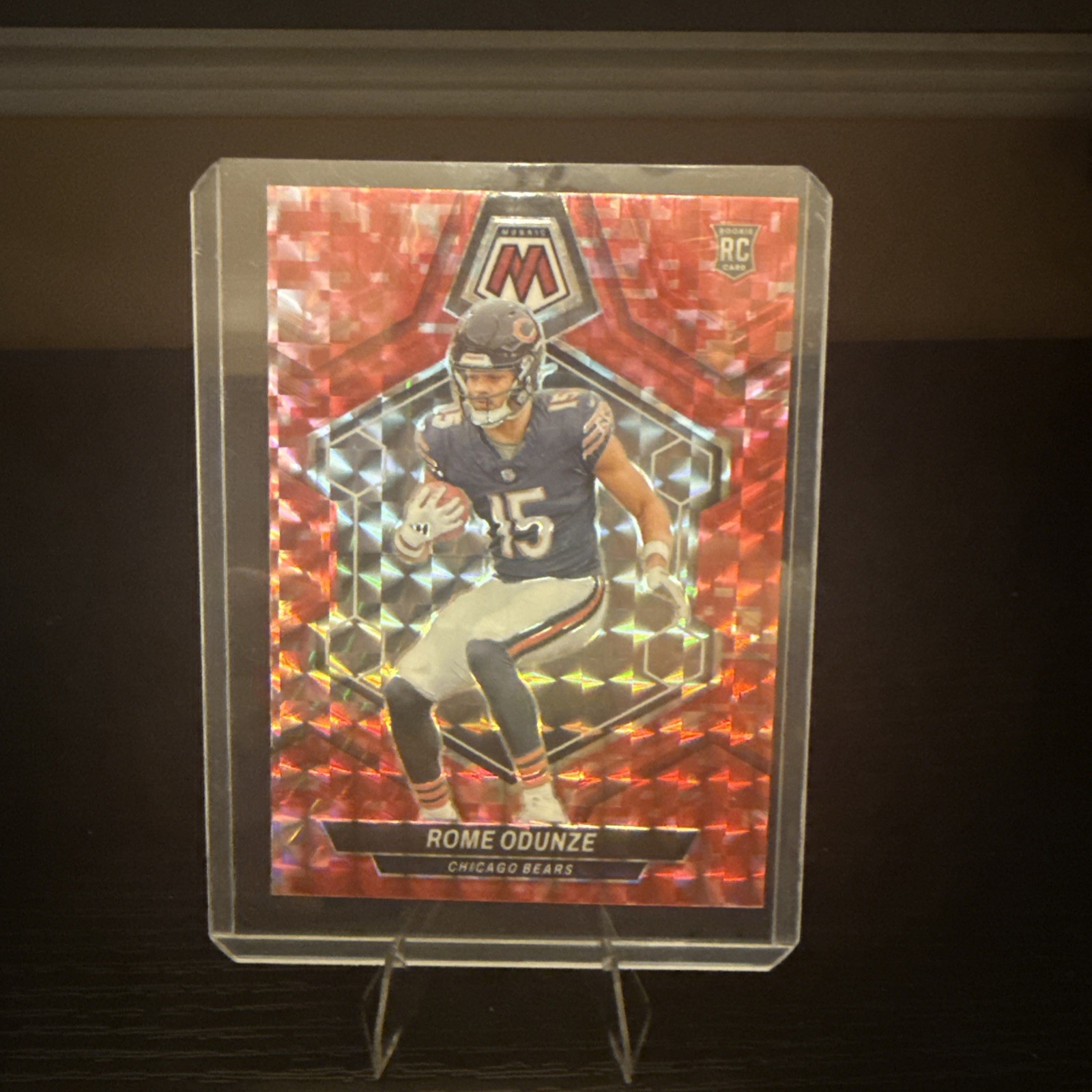 2024 Panini Mosaic - Rookies Rome Odunze #309 Red Camo Mosaic Prizm (RC)