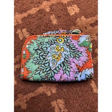 Vera Bradley Flowers  Feathers Zip Card Pouch Wallet New 50254-20197