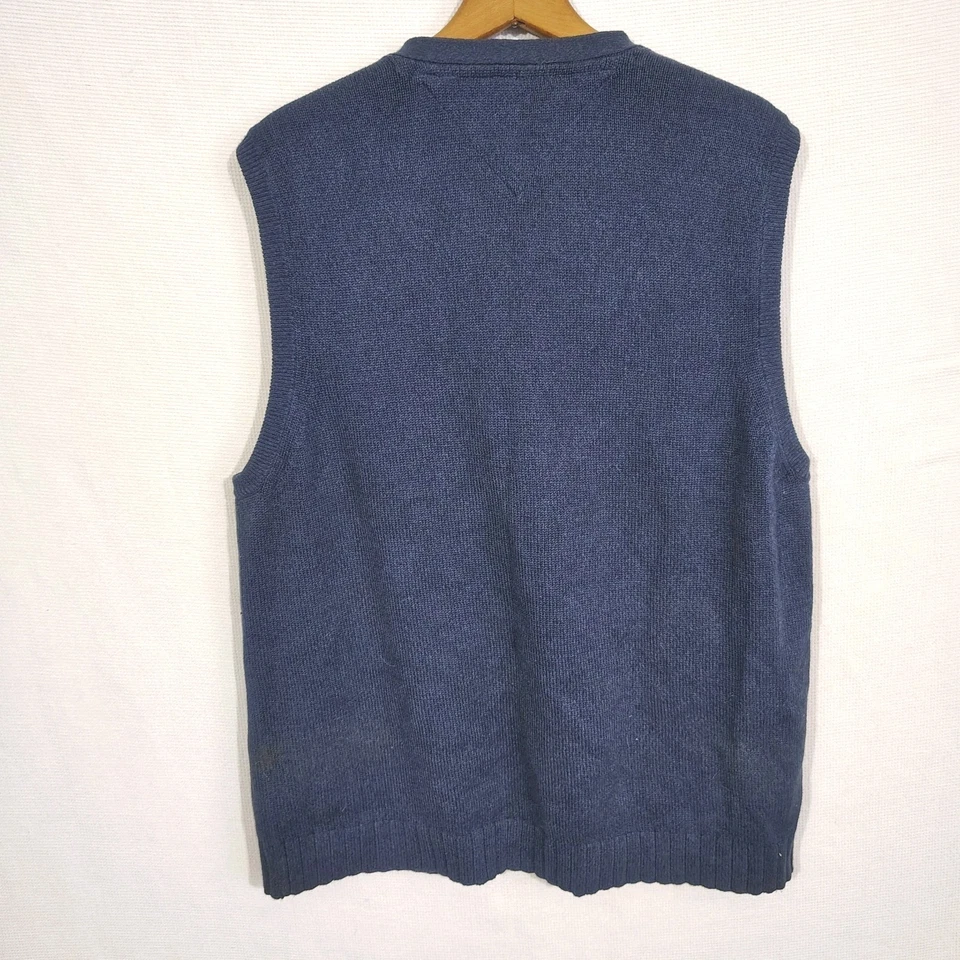 Tommy Hilfiger Cuello en V Sin Mangas Suéter Chaleco Pullover Tejido Sólido Foto 2 de 4