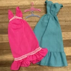 Vintage 1970s Beat Buy #9157 Pink Night Gown & Deluxe Quick Curl #9217 Dress