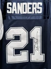 Deion Sanders Signed Dallas Cowboys M&N Football Jersey NFL HOF HA COA