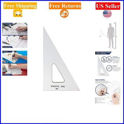 16-Inch Clear Acrylic Drafting Triangle with 30/60/90° Angles